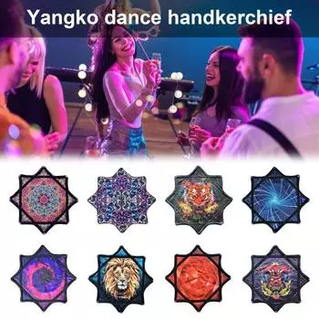 Flowstar восьмиугольный шарф игрушка для жонглирования для начинающих двусторонний принт ткань веселое мастерство D