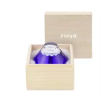 Floyd Edo Kiriko Glass Sake Glass Fuji Paulownia Box 60ml Fuji Edo Kiriko Blue Made in Japan Mt. Approx. FL15-00103