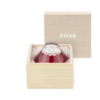 Floyd Edo Kiriko Glass Sake Glass Mt. Fuji Paulownia Box Approx. 60ml Fuji Edo Kiriko Red Made in Japan FL15-00104