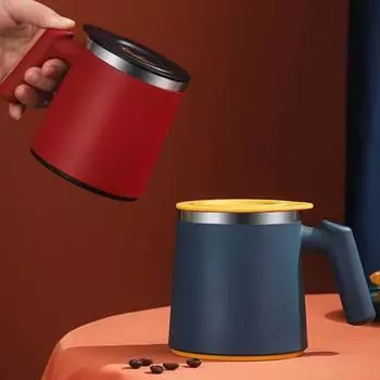 Фляга для воды, полезная, с защитой от ожогов, с крышкой, чашка для воды, кофейная кружка, изолирует тепло, посуда для напитков, чашка для завтрака, фляга для воды, хозяйственные принадлежности