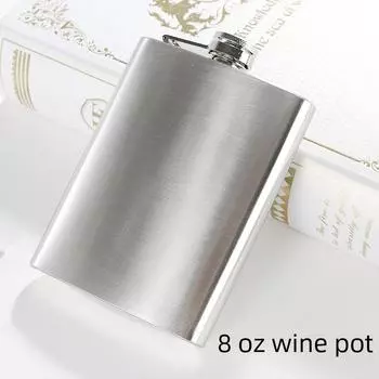 Фляжка из нержавеющей стали на 8 унций — портативный и стильный аксессуар для отдыха на природе 8 ounces (about 230 ml)