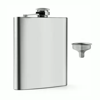 Фляжка Samcos Skittles Hip Flask 8 унций с воронкой Бутылка из нержавеющей стали для виски и саке, легкая, удобная для переноски на открытом воздухе, простая, мужественная, классная, красивая