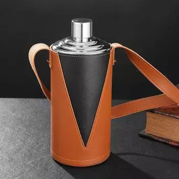 Фляжка Yousheng 500 мл, хорошо герметизирующая, прочная, герметичная, из пищевой нержавеющей стали, устойчивая к падениям, фляжка для виски, вина, для ежедневного использования A