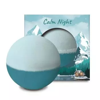 Flu Love Night Salt Bubble Bath Bomb Silent Night Woody Scent, 200 г, 1 шт.