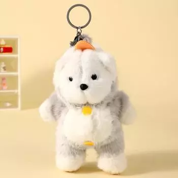 Fluffy Bear Plush Keyring Cartoon Backpack Pendant Creative Pajama Bear Keychain Kids Penguin