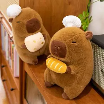 Fluffy cute hot dog dolphin 8 -20cm 8 inches -20cm коричневый