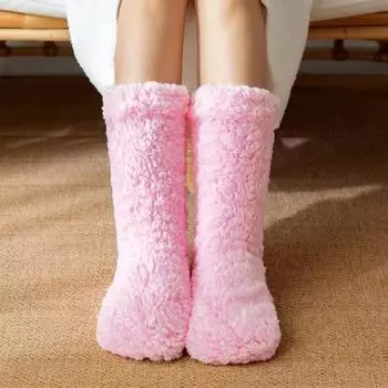 Fluffy Thick Thermal Socks Plush Sleeping Slipper Socks Soft Thickened Floor Socks Indoor