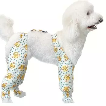 FLUFFYPET Dog Clothes for Large Dogs Pee Splash and Stain Prevention Paw Cover Beige (XXL) бежевый