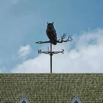 Флюгер сова флюгер инструмент простая установка измерение направление ветра указатель для фермы