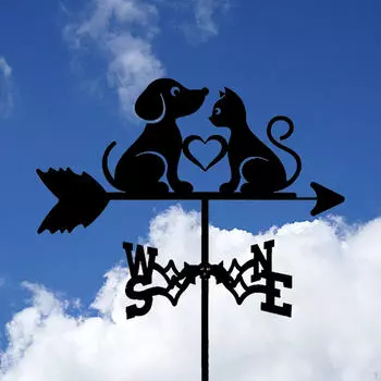 Флюгер Указатель направления ветра животное декоративный железный садовый художественный декор, измерительный инструмент