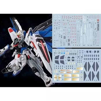 fluorescence!! HG RG MG PG RE HiRM robot MS Water transfer decal for detail improvement (full mechanics 1/100 freedom gundam Ver. for GC)