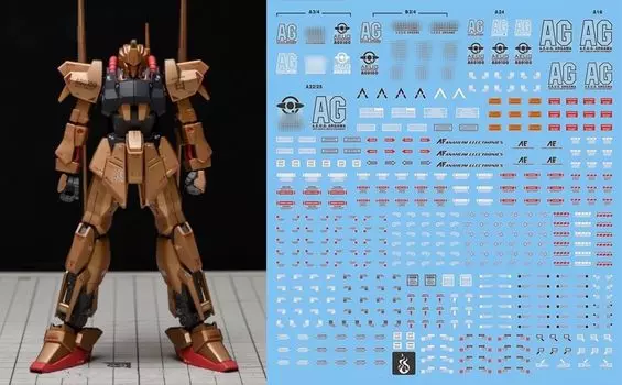 Флуоресценция!! HG RG EG 1/144 Robot MS Ensha Detail Up Water Transfer Decal (для HGUC 1/144 Хякусики) [Элемент]