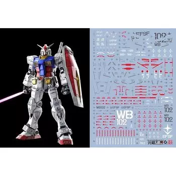флуоресценция!! HG RG MG PG RE HiRM робот MS Наклейка для переноса воды для улучшения детализации (PG UNLEASHED 1/60 мобильный костюм гандам RX-78-2 для Гандам)