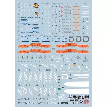 флуоресценция!! HG RG MG PG RE HiRM робот MS Наклейка для переноса воды для улучшения детализации (MG 1/100 MBF-P03D Гандам в заблуждении (для синей рамки D)