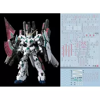 флуоресценция!! HG RG MG PG RE robot MS Наклейка для переноса воды для улучшения детализации (RG 1/144 RX-0 для полной брони Unicorn Gundam)