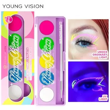 Флуоресцентная УФ-пластина для аквагрима лица, водорастворимая паста для аквагрима лица, сценический макияж 01