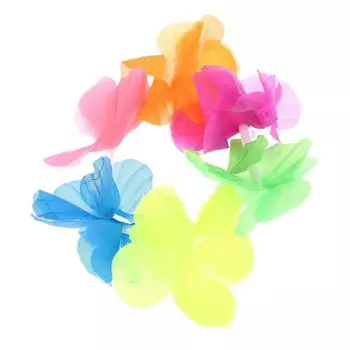 Флуоресцентное гавайское ожерелье браслет гирлянда для танцев хула искусственные цветы леи шейная петля для костюмов для вечеринок аксессуары