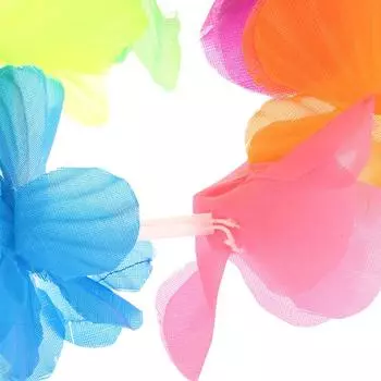 Флуоресцентное гавайское ожерелье браслет гирлянда для танцев хула искусственные цветы леи шейная петля для костюмов для вечеринок аксессуары onesize