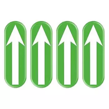 Флуоресцентные наклейки для автомобиля 4 шт. Наклейка с указанием положения кузова транспортного средства Наклейка с функцией помощи при парковке на обочине Флуоресцентное ночное предупреждение United States