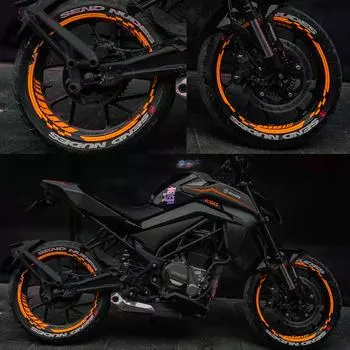 Флуоресцентный оранжевый Moto GP набор внутренних внешних ободов ободная лента колеса в полоску наклейки наклейки CinarExtreme