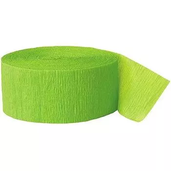 Флуоресцентный зеленый рулон крепированной бумаги, украшение для вечеринки, креповая бумага, композиция на день рождения, кружевная лента One Size зелёный