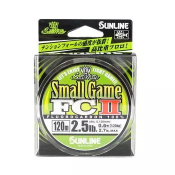 Флюорокарбоновая леска Sunline Small Game FC II 120 м 2,5 фунта 0,128 мм (5255) чистый