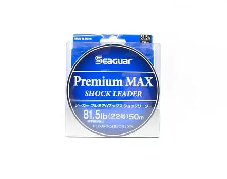 Флюорокарбоновый поводок Seaguar Premium Max Shock, длина 50 м, размер 22, 81,5 фунта (2625 чистый