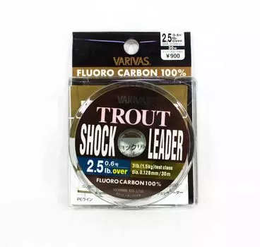 Флюорокарбоновый шок-лидер Varivas для форели, 30 м, 0,6, 2,5 фунта (2091) чистый
