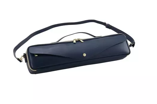 Flute x Legato Legato Largo Pearl Flute Collaboration Flute Case Cover For both C foot joint and H foot joint Flute mat included [Pearl Largo] #Navy