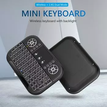 Fly Air Mouse Пульт дистанционного управления 2.4G и Bluetooth-совместимая портативная клавиатура с подсветкой и тачпадом, перезаряжаемая для ПК и ноутбука spain
