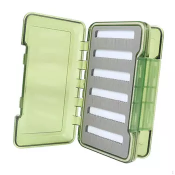 Fly Fishing Box Lure Baits Case Lightweight Waterproof Tackle Type A Green