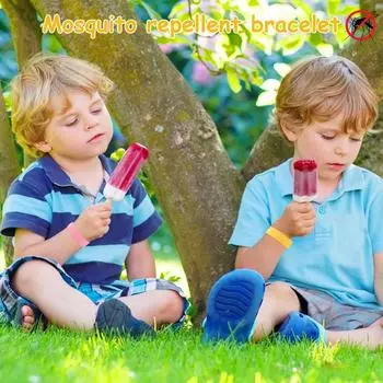 Браслет отпугиватель мух 10 шт. браслет отпугиватель мух на запястье браслет отпугиватель мух на открытом воздухе для патио браслет против мух регулируемый United States