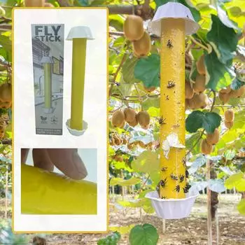 Fly Stick, липкая ловушка для летающих комаров, ловушка, для использования в помещении или на открытом воздухе, готова к использованию дома One Size