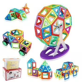 FlyCreat 43 магнитный 44 другой ящик для хранения панели Ферриса, в комплект входят блоки, колеса, колеса, детали,