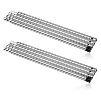 FLYFLYGO большой тентовый шест для палатки 200 см алюминиевый чехол для хранения толщина 25 мм 4 секции соединения упаковка из 2 шт. разъемного типа (Серебряный)