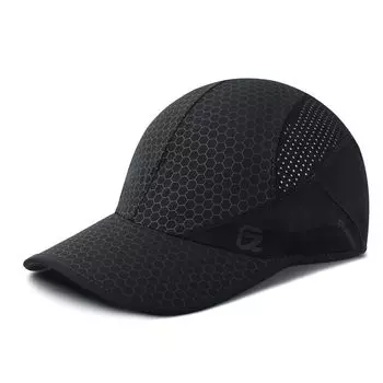 Flying Dust Outdoor Sun Hat Elastic Quick-Drying Baseball Cap Men s and Women s Breathable Sports Cap Thin Summer Sun-Poof Peaked Cap Black One size