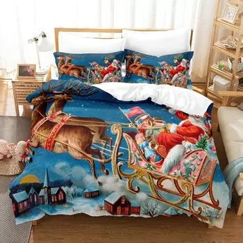 Flying Elk Bedding Set Duvet Cover Set 3d Bedding Digital Printing Bed Linen Queen Size Bedding Set Fashion Design EU single(135x200cm)