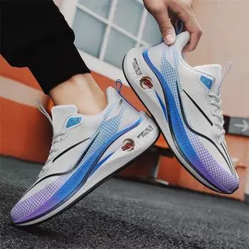 Flying knitting running shoes carbon board older children s professional racing running shoes student lightweight training track and field sho 36