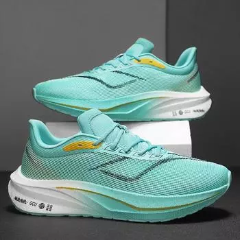 Flying knitting running shoes carbon board older children s professional racing running shoes student lightweight training track and field shock-abs 36