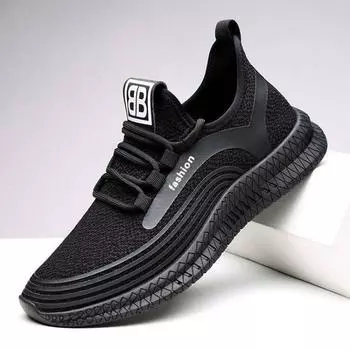 Flying woven breathable casual shoes fashion Korean version trendy shoes spring new men s sports shoes men s shoes 39