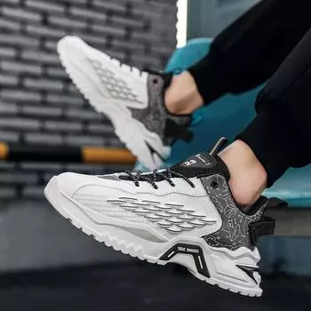 Flying woven breathable men s shoes summer 2025 new casual non-slip sports shoes thick soles increase height running men s trendy shoes 37