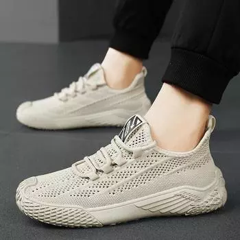 Flying woven shoes men s summer 2024 thin breathable sports casual mesh shoes men s hollow mesh mesh shoes men s 39