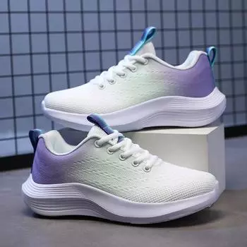 Летающие тканые женские туфли Универсальные женские туфли Мягкая подошва Высокоэластичные маленькие белые туфли Женская повседневная дышащая спортивная обувь 35
