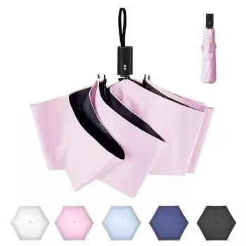 FlySpace Ultra Auto Folding UV Light and Heat Folding UV Water Зонт для солнечных и дождливых дней на 6 дней, легкий, 180 г, открывается/закрывается одним нажатием, розовый