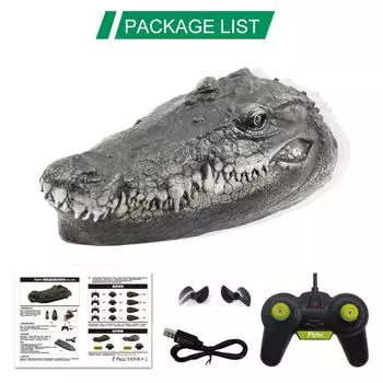 Flytec V005 RC Boat 2.4G пульт дистанционного управления электрическая гоночная лодка для бассейнов с имитацией головы крокодила игрушка-обманка серый
