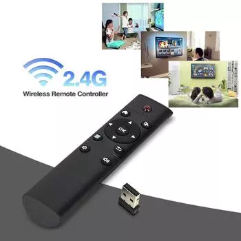 FM4 Magic 2.4G Беспроводной пульт дистанционного управления для Android TV Box Smart TV TV-Dongle ПК-проектор чёрный