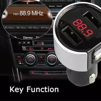FM-передатчик Bluetooth, аудио Aux модулятор, двойной USB, быстрое автомобильное зарядное устройство, автомобильный комплект громкой связи с Bluetooth, автомобильный радиоприемник, MP3-плеер красный
