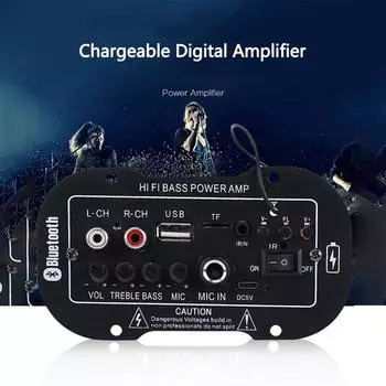 Fm-радио Многофункциональный 5-дюймовый автомобильный аксессуар Bluetooth Audio Amplificador Пульт дистанционного управления Tf-плеер Портативный