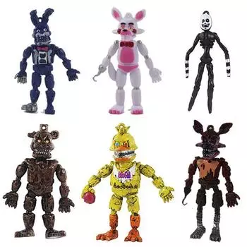 Fnaf 6pcs Five Nights At Freddys 9cm Mini Figures Miniature Game Collection Toy