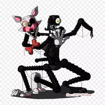 Fnaf Foxy Rebornica Five Nights At Freddy s 2 Five Nights At Freddy Железные переводные картинки для одежды Футболка Сумка Теплопередающие наклейки Железные нашивки
